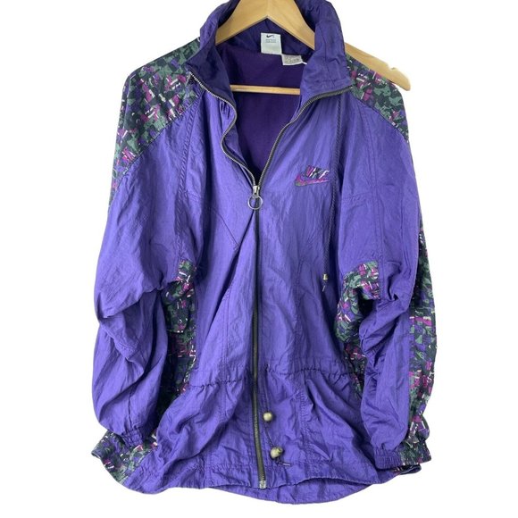 Nike Jackets & Blazers - Vintage Nike Women's Retro Y2K Purple Full Zip Lightweight Jacket Size L